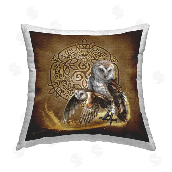 Stupell Industries Brigid Ashwood | Owls & Celtic Knot Printed Throw Pillow
