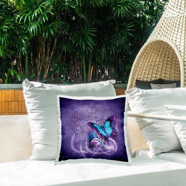 Stupell Industries Brigid Ashwood | Purple Celtic Butterfly Printed Throw Pillow