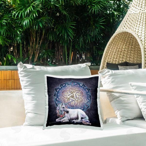 Stupell Industries Brigid Ashwood | Unicorn Celtic Knot Printed Throw Pillow