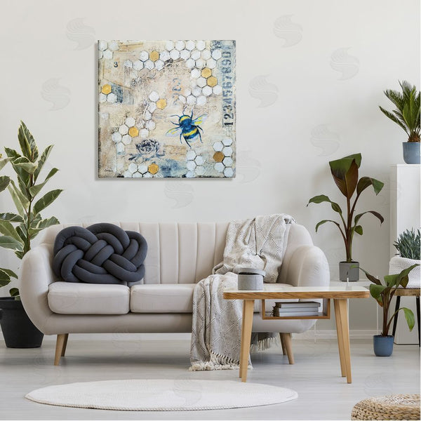 Stupell Industries Britt Hallowell | Urban Beehive Pattern Bug Collage Wall Art