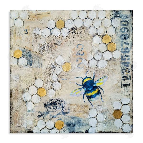 stupell industries Britt Hallowell | Urban Beehive Pattern Bug Collage Wall Art