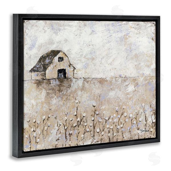 Stupell Industries Britt Hallowell | White Barn Distressed Landscape