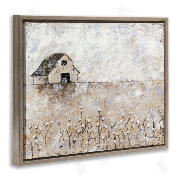 Stupell Industries Britt Hallowell | White Barn Distressed Landscape