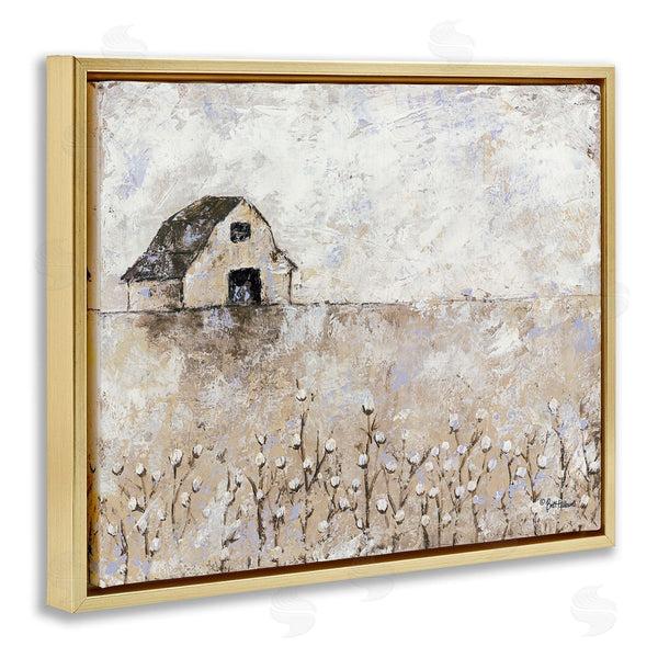 Stupell Industries Britt Hallowell | White Barn Distressed Landscape