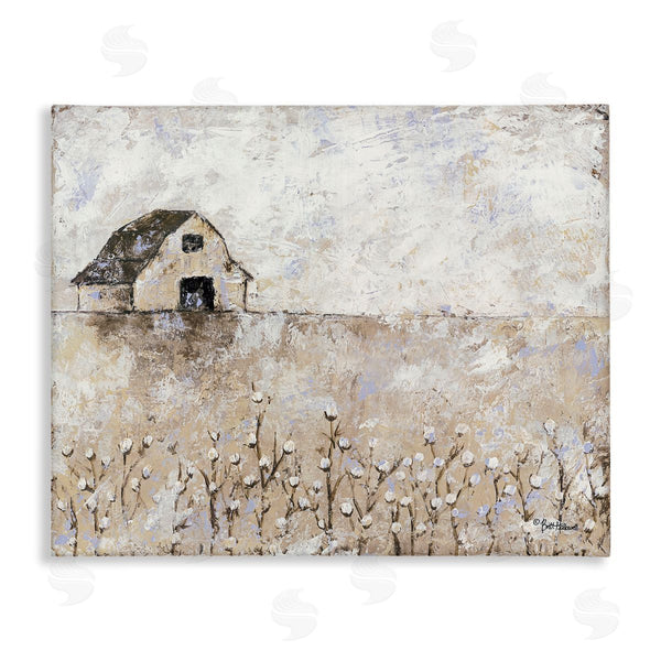 stupell industries Britt Hallowell | White Barn Distressed Landscape