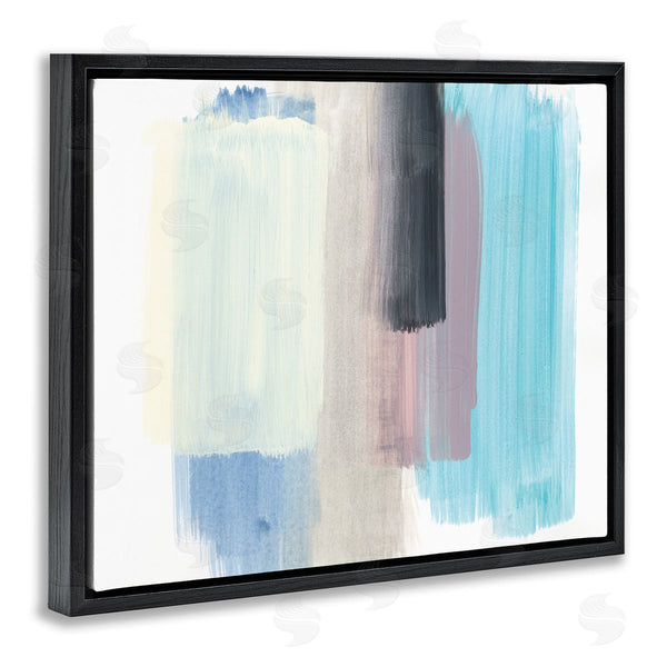 Stupell Industries Bronwyn Baker | Paintbrush Stroke Abstraction Blue Beige Purple Wall Art