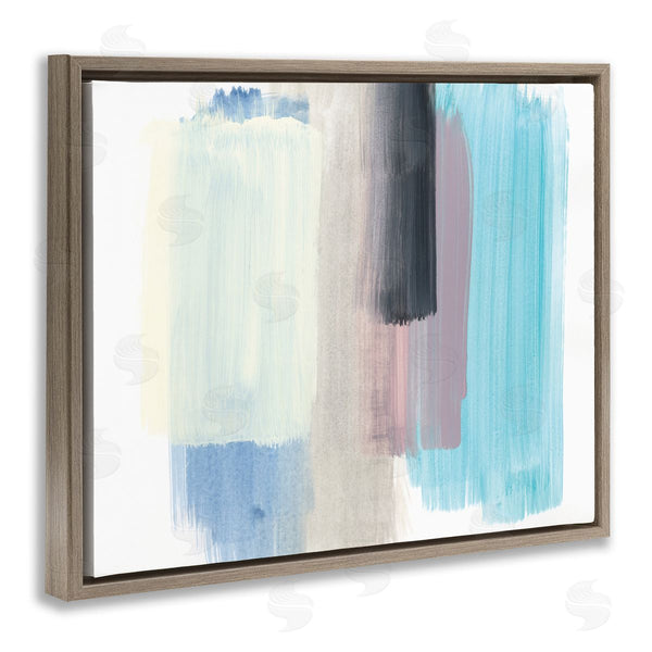Stupell Industries Bronwyn Baker | Paintbrush Stroke Abstraction Blue Beige Purple Wall Art