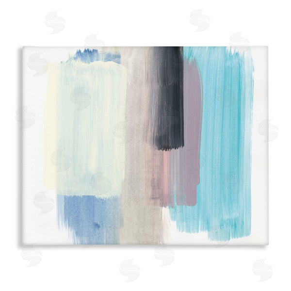 stupell industries Bronwyn Baker | Paintbrush Stroke Abstraction Blue Beige Purple Wall Art