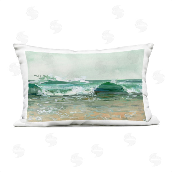 Stupell Industries Brook Page | Breaking Waves Seascape Printed Throw Pillow