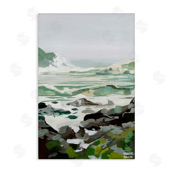 stupell industries Brook Page | Coastal Waves & Rocks Impression Wall Art