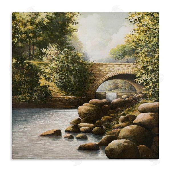 stupell industries BRUCE NAWROCKE | Grant Park Bridge over River