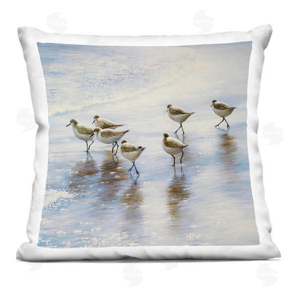 stupell industries Bruce Nawrocke | Sand Dancers on Shore Throw Pillow