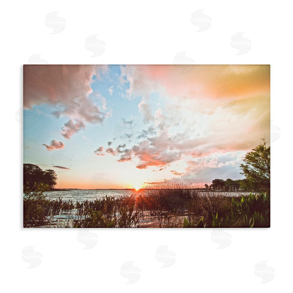 stupell industries BRUCE NAWROCKE | Sunset Clouds Overlooking Beach