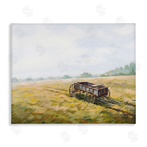stupell industries Bruce Nawrocke | Wild West Wagon Cart Rural Hill Farm Scenery Wall Art