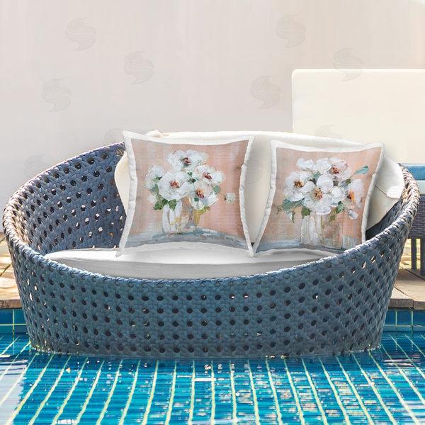 Stupell Industries CAD Designs | Abstract Floral Vase Printed Throw Pillow Set