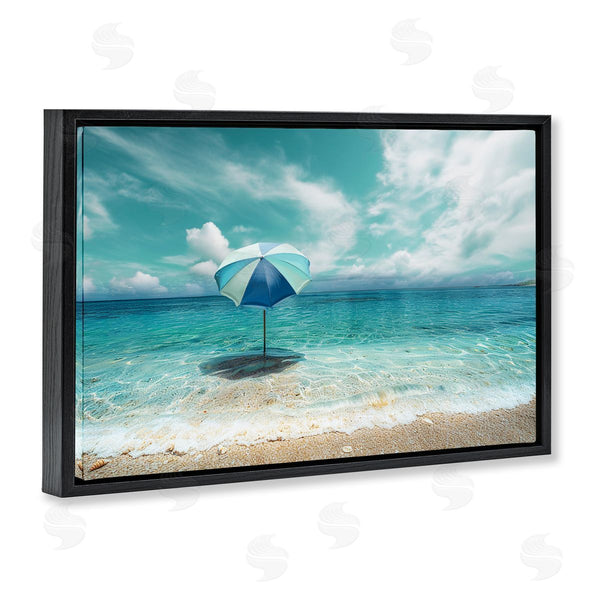 Stupell Industries CAD Designs | Beach Umbrella In Shoreline