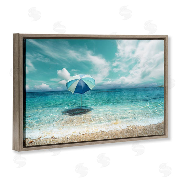 Stupell Industries CAD Designs | Beach Umbrella In Shoreline