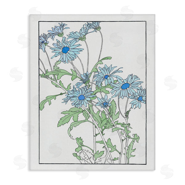 stupell industries CAD Designs | Blue Daisies Detailed Outline