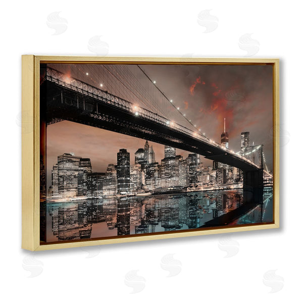 Stupell Industries CAD Designs | Bridge Cityscape View