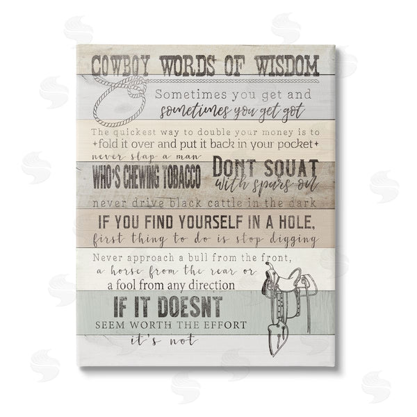stupell industries CAD Designs | Cowboy Words of Wisdom Wall Art