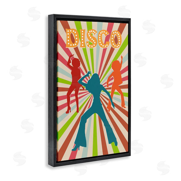 Stupell Industries CAD Designs | Disco Dancers On Retro Stripes