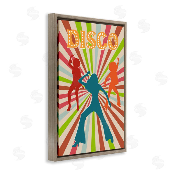 Stupell Industries CAD Designs | Disco Dancers On Retro Stripes