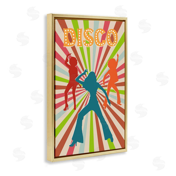 Stupell Industries CAD Designs | Disco Dancers On Retro Stripes