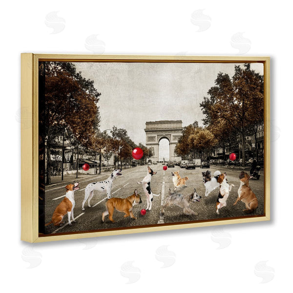 Stupell Industries CAD Designs | Dogs Playing Among Architecture