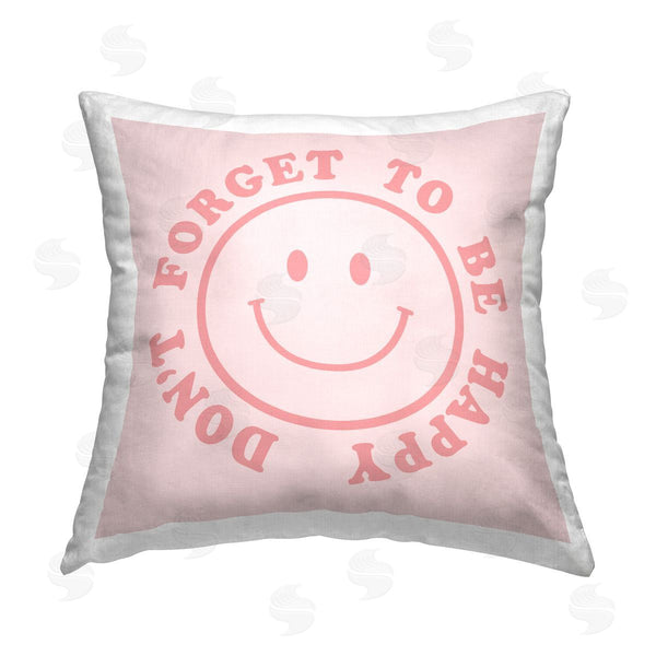 stupell industries CAD Designs | Don't Forget Be Happy Printed Throw Pillow