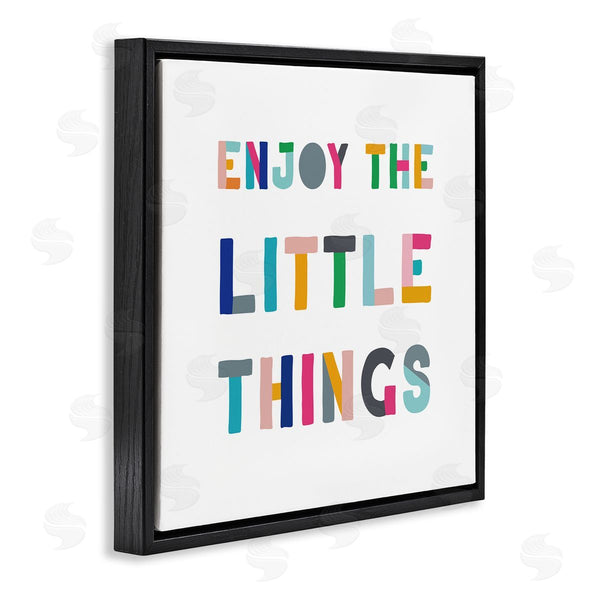 Stupell Industries CAD Designs | Enjoy Little Things Kids' Motivational Phrase Block Typography Wall Art