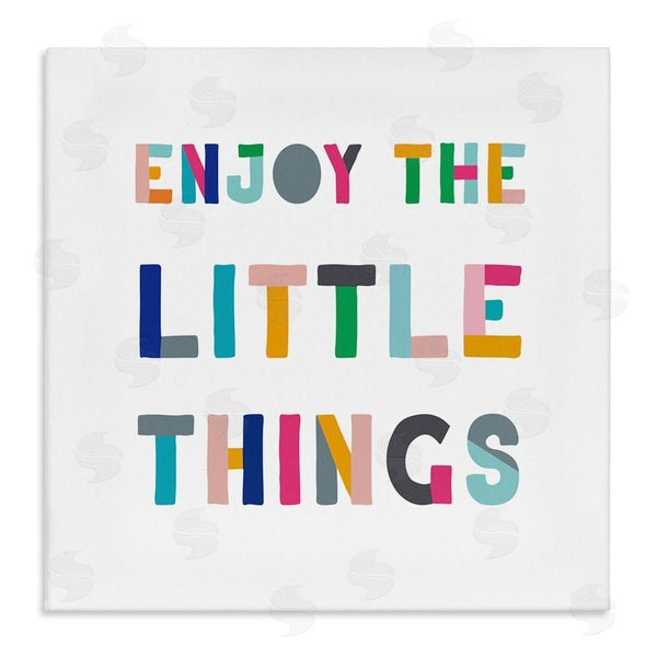 stupell industries CAD Designs | Enjoy Little Things Kids' Motivational Phrase Block Typography Wall Art