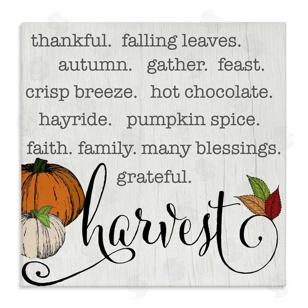 stupell industries CAD Designs | Fall Harvest Phrase List Farm Pumpkins Autumn Leaves Wall Art