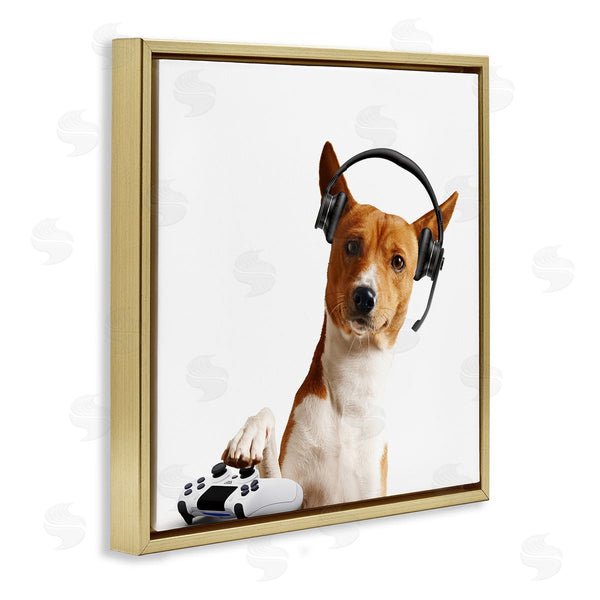 Stupell Industries CAD Designs | Gaming Dog With Headset