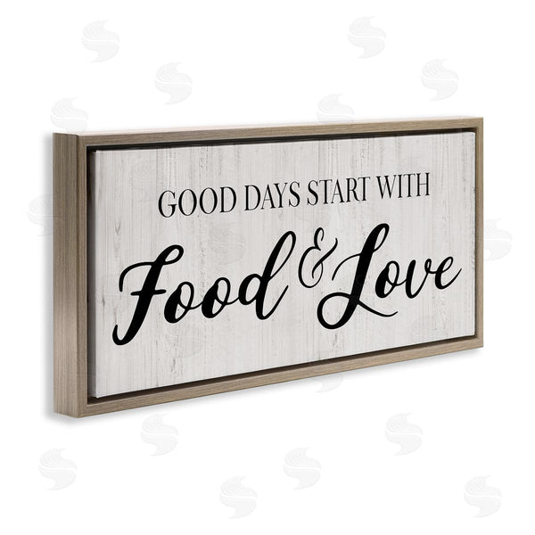 Stupell Industries CAD Designs | Good Days Start With Food Love Kitchen Sign Wall Art