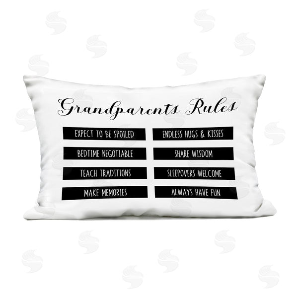 Stupell Industries CAD Designs | Grandparent's Rules Modern List Printed Throw Pillow