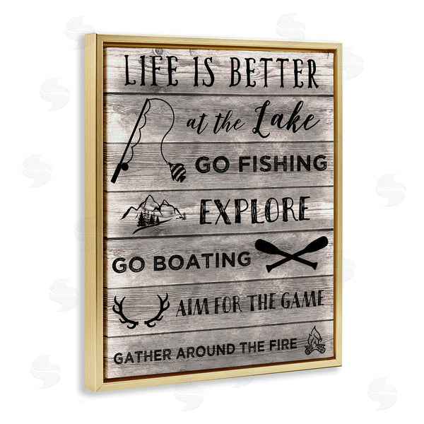 Stupell Industries CAD Designs | Lake Activities & Phrases Wall Art