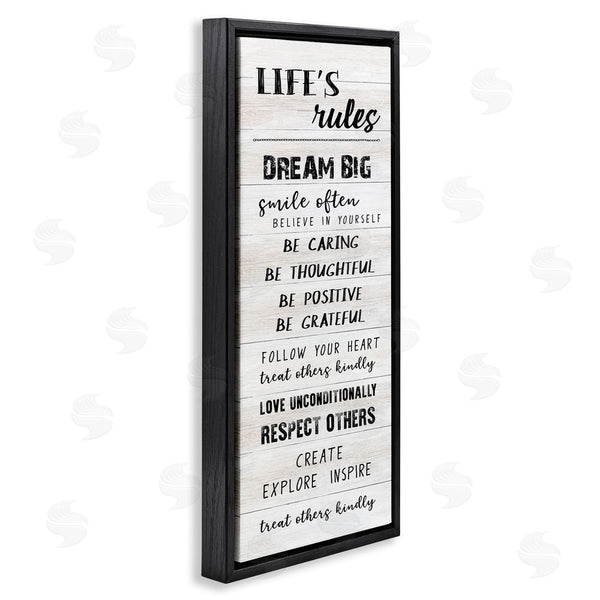 Stupell Industries CAD Designs | Life's Rules Listed Positivity