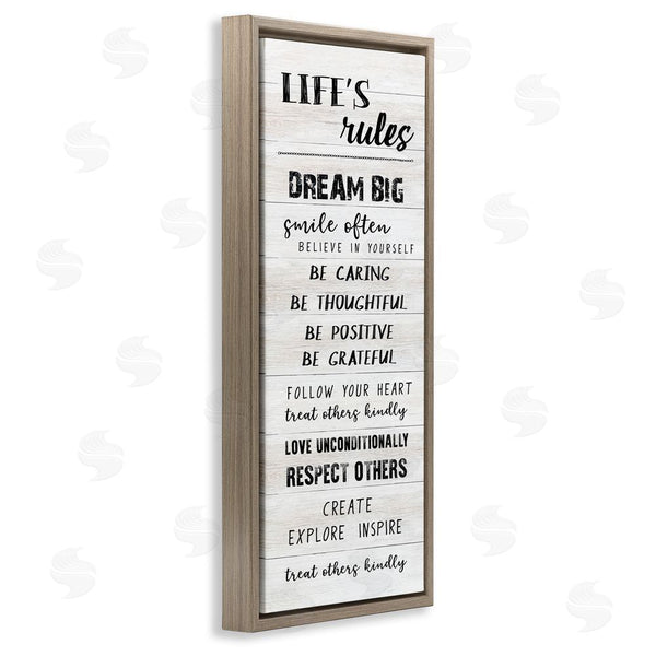 Stupell Industries CAD Designs | Life's Rules Listed Positivity