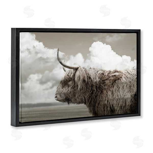 Stupell Industries CAD Designs | Longhorn Cattle & Clouds View