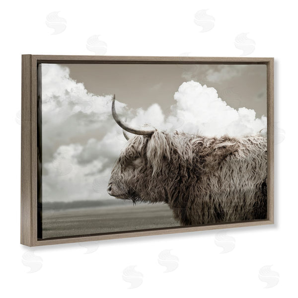 Stupell Industries CAD Designs | Longhorn Cattle & Clouds View