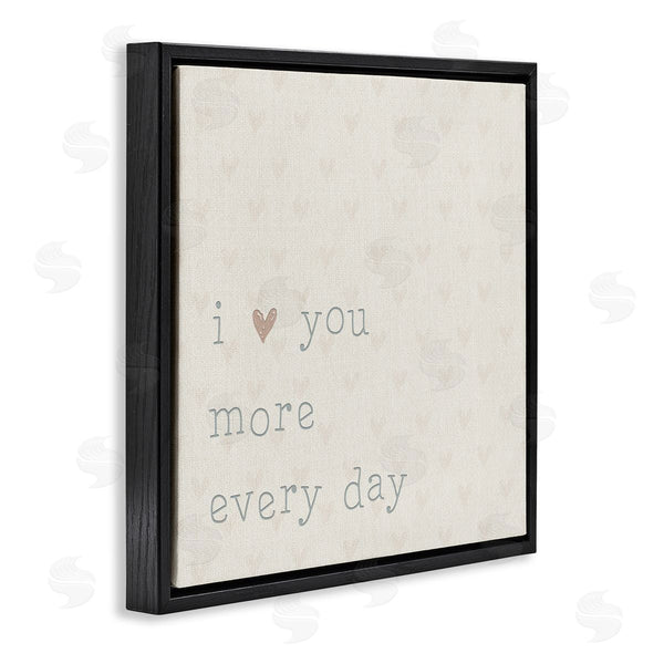 Stupell Industries CAD Designs | Love You More Casual Heart Print Pattern Wall Art