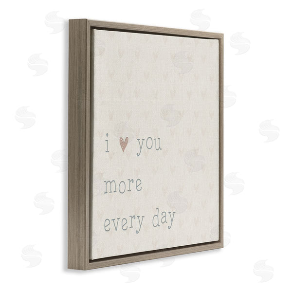 Stupell Industries CAD Designs | Love You More Casual Heart Print Pattern Wall Art