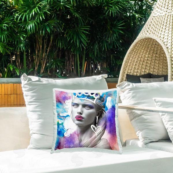 Stupell Industries CAD Designs | Modern Crowned Woman Printed Throw Pillow