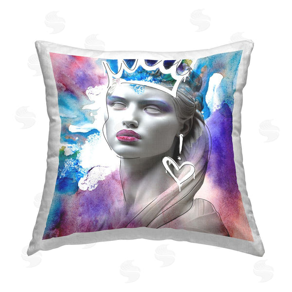 stupell industries CAD Designs | Modern Crowned Woman Printed Throw Pillow