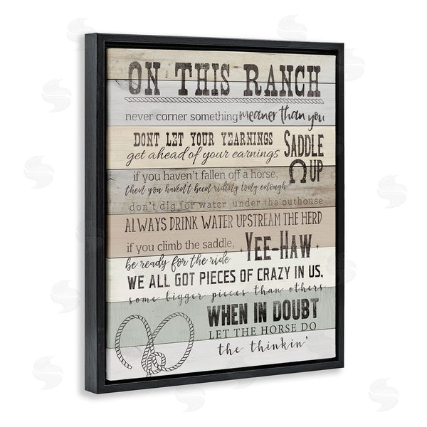 Stupell Industries CAD Designs | On This Ranch Rules Wall Art