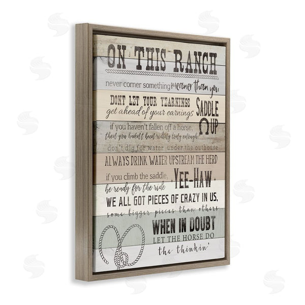 Stupell Industries CAD Designs | On This Ranch Rules Wall Art