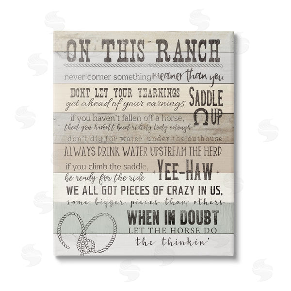 stupell industries CAD Designs | On This Ranch Rules Wall Art