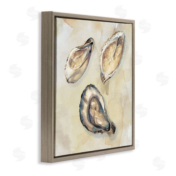 Stupell Industries CAD Designs | Oyster Trio On Beige