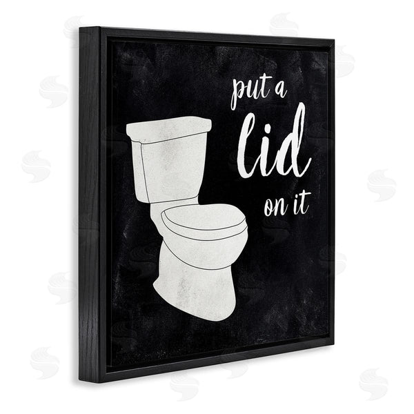 Stupell Industries CAD Designs | Put Lid On It Humorous Bathroom Toilet Phrase Wall Art