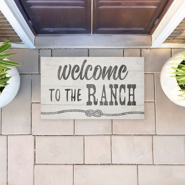 Stupell Industries CAD Designs | Rustic Welcome Ranch Entry Non-Woven Door Mat